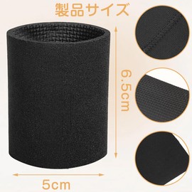 Round Round Anti-static Door Handle Gloves, Anti-freezing Door Handle Gloves, Comfortable Grip, Anti-Slip, Freeze Prevention, Easy Installation, Pack of 2, Black