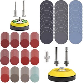 279 Pack 2/3 inch Versatile Sanding Discs Pad Kit for Drill Sanding Grinder Rotary Tools Attachment with 2Pcs 1/8"&1/4" Shank Backer Plate, Sanding Pads Includes 80-3000 Grit