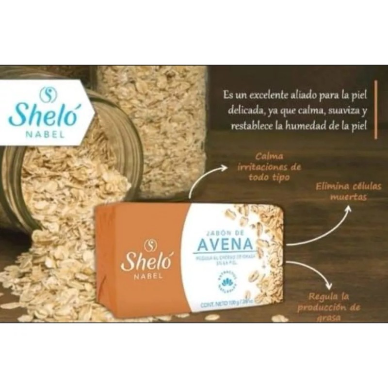 Sheló Nabel Jabón De Avena Especial Piel Grasa Acne 6