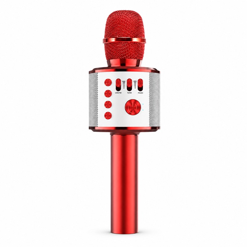 Wireless Bluetooth Karaoke Microphone with Built-In Speaker – Portable Singing
