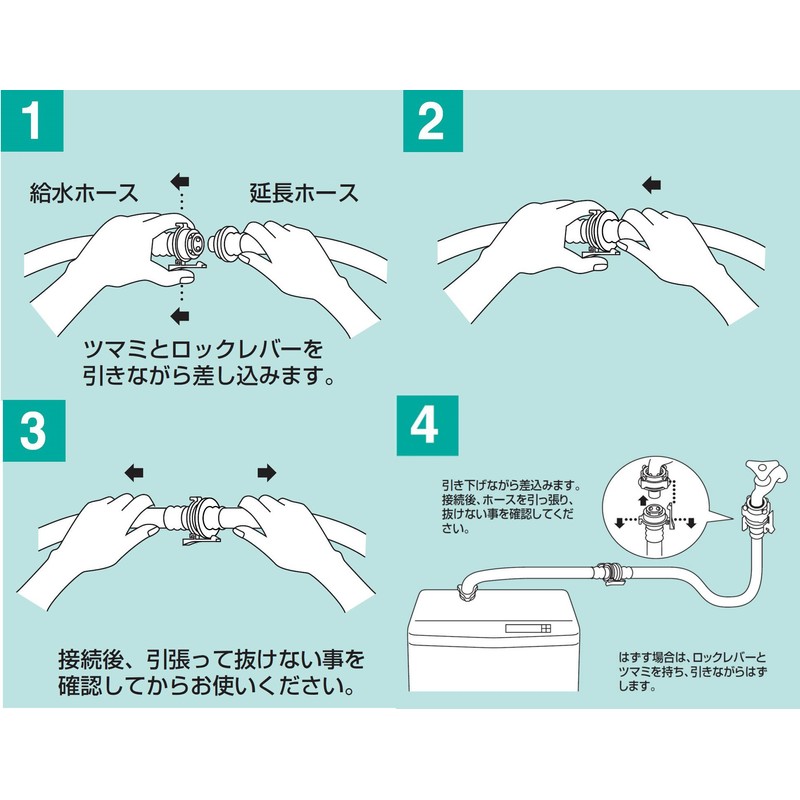 Automatic Washing Machine Water Supply Extension Hose 3 m PT17
