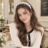 4 Pack Wide Satin Padded Headbands for Women, No-Slip Hair