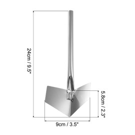 sourcing map Inside Corner Trowel 3.5 Inch Drywall Corner Tool Stainless Steel Corner Shaping Tool 2pcs