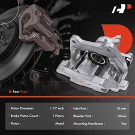 A-Premium Disc Brake Caliper Assembly with Bracket Compatible with Select Land Rover Models - LR4 2013-2016, For Range Rover Sport 2012-2013 - Rear Right Passenger Side