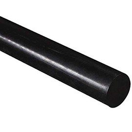 HDPE High Density Polyethylene Round Rod, Black 50mm Diameter x 300mm Long Grade A PE 500