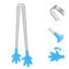 Angoily Stainless Steel Kitchen Tongs, Silicone Hand Shape Serving Tongs,