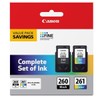 Canon PG-260 Black & CL-261 Color Ink Cartridge Value Pack