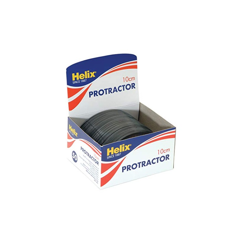 Helix 10cm 180 Degree Protractor (Box of 50)