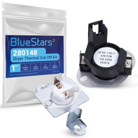 BlueStars 280148 Dryer Thermal Cut Off Kit - Includes 8557403 Thermostat & 8318314 Thermal Fuse - Compatible with Whirlpool Kenmore Maytag Dryers - Replaces 280148VP 1175772 AP3874047 PS991443
