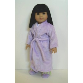 Unbranded NEW Purple Lavender Velour ROBE for American Girl Doll  NO DOLL 18"