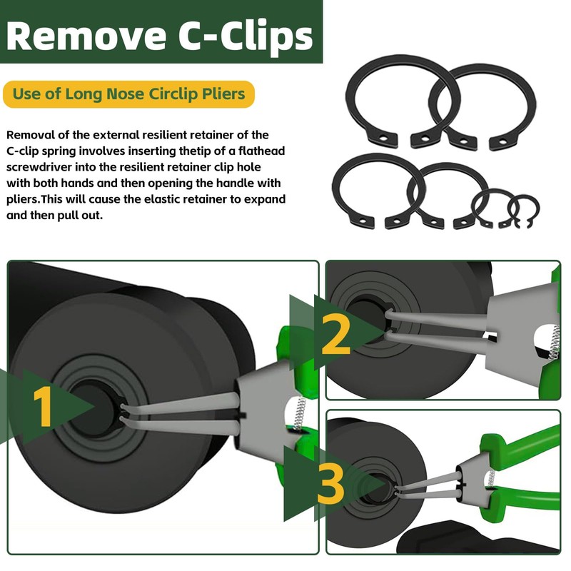 Snap Ring Assortment Circlip Set C-Clips 500 Pieces 21 Different