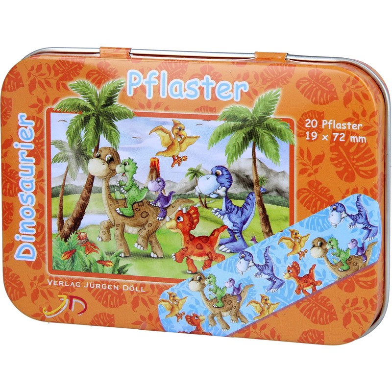 KINDERPFLASTER Dinosaur Tin Pack of 20