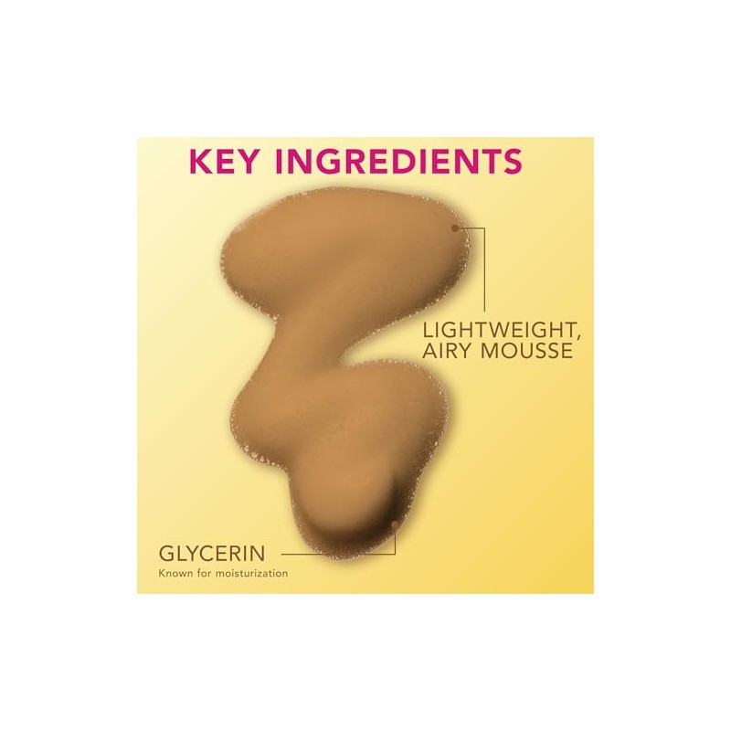 Jergens - Espuma bronceadora natural Glow Instant Sun sin sol,