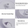 4 Pieces White Desk Grommet, 60mm (2.4 inch) Plastic Desk