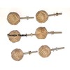 Samara Nautical Lot Of 6 Cabinet Knot Rope Knob/Jute Door