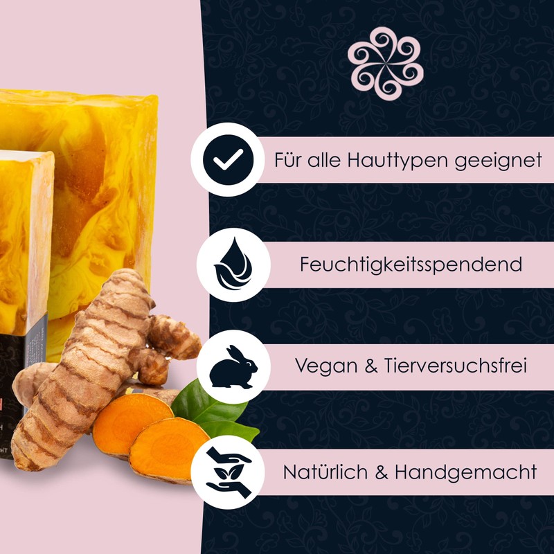 Panu Soaps Turmeric - Vegan Shower Soap for All Skin