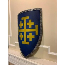 Medieval Heater Shield Steel Teplar Knight Warrior Design Crusader Battle