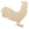 Rooster Chicken Standing Solid Unfinished Wood Shape Piece Cutout for