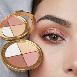 4 En 1 Paleta De Sombras De Ojos Y Colorete Iluminador