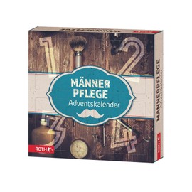 ROTH Pure Advent Calendar "Herrenpflege" with 4 Doors, One for Every Advent Sunday, Contains High-Quality Care Products