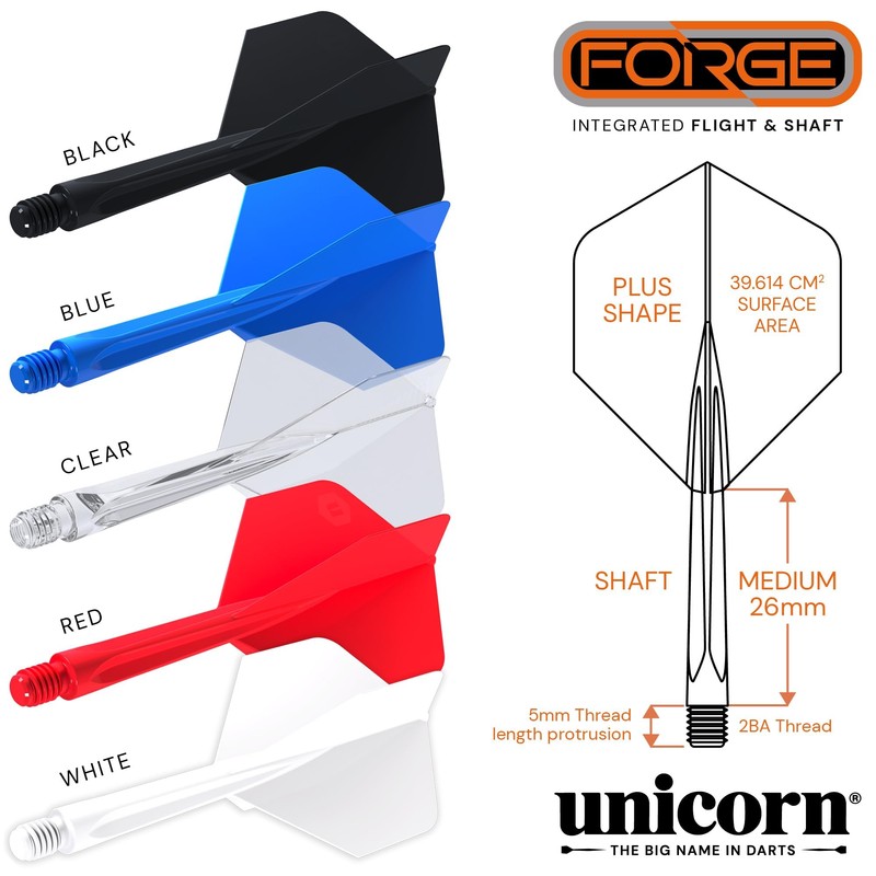 Unicorn Forge Dart Flights, White, M