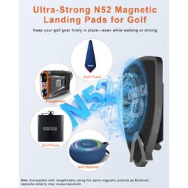 GODYGA Magnetic Landing Pads for Golf Rangefinder Holder, Bag Accessories for Men, Metal Clips for Quick and Easy Access of Bags, Towels, Rangefinders, Golf Accessories Gifts