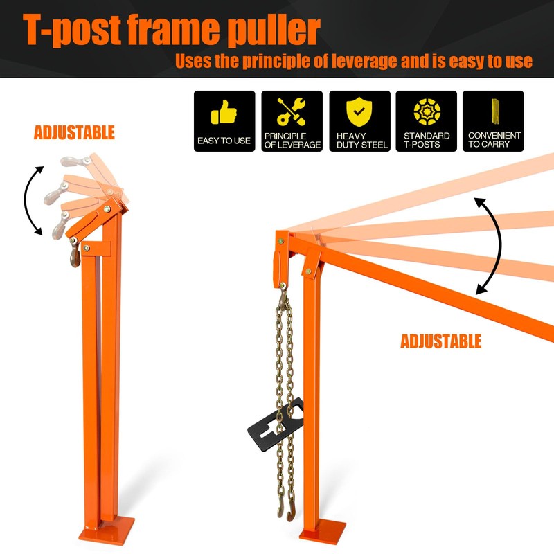 MAHOOMMAKH T-Post Puller, Fence Post Puller - Post Puller of