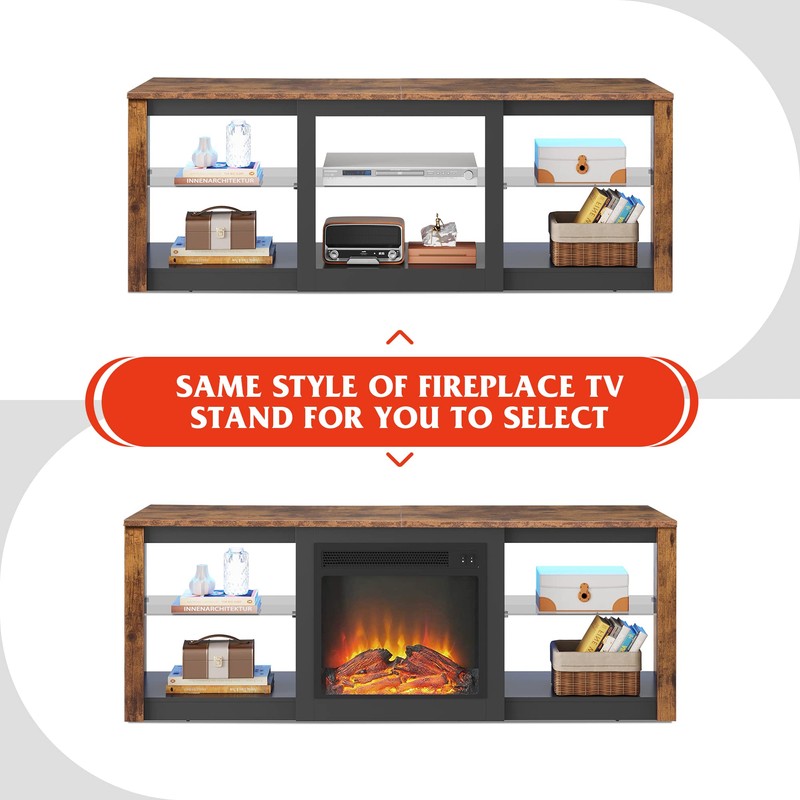 WLIVE LED TV Stand for 65-Inch TV, 58-Inch Entertainment Center