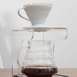 Hario V60 Ceramic Coffee Dripper | V-Shaped Cone Coffee Dripper With Heat Retention, White, Size  01