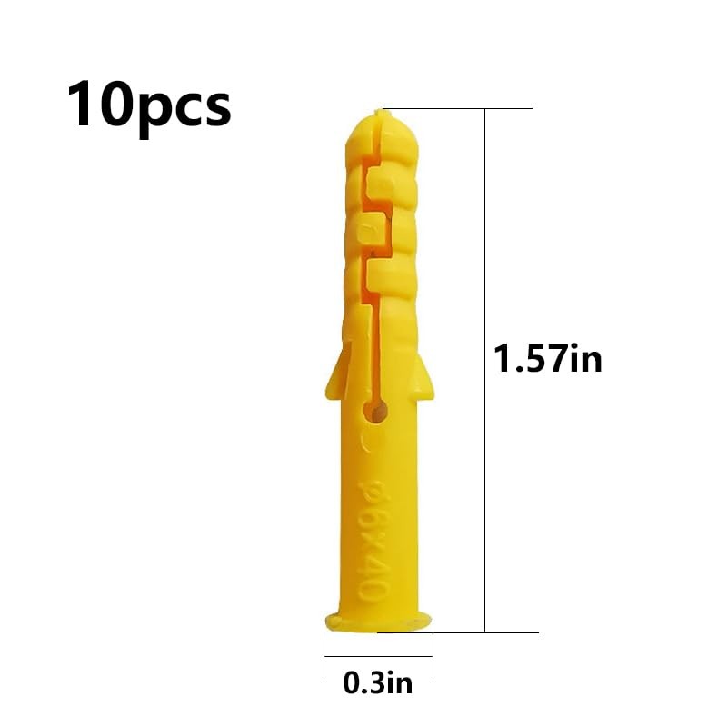 Wensilon (274 pcs) Plastic Drywall Wall Anchors Kit with Screws，