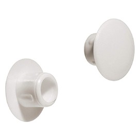 Gedotec Screw Covers White Blanking Plugs Round Screw Caps for Pressing | H1125 | Diameter 8.5 mm | for Blind Bore | Pack of 20