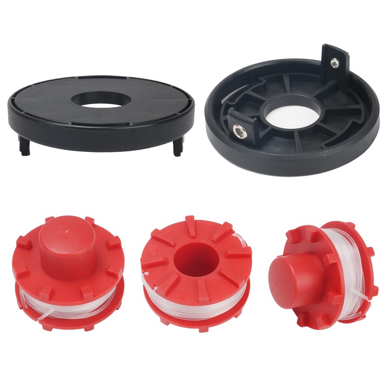 COEWUR Pack of 3 Replacement Spool with Trimmer Cover and