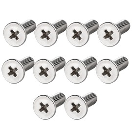 LOYELEY 10pcs M4x10mm Cross Hole Countersunk Machine Screws Flat Head Machine Screws TV Monitor Screws Monitor Stand Mounting Screws 304 Stainless Steel for TV/Laptop/Fan