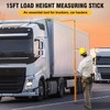 LMYYGOO 15FT Height Measuring Stick for Trucks, Retractable Bar for