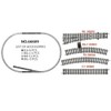HANFLY HO Scale Track Set Nickel‑Silver Rails, Wooden‑Style Sleepers, Compatible