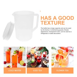 Lurrose Jarra De Plástico De 5 Litros Con Tapa Contenedor De Jugo Jarras Para Mezclar Bebidas Jarra De Agua Jarra De Té Helado Para Té Helado Limonada