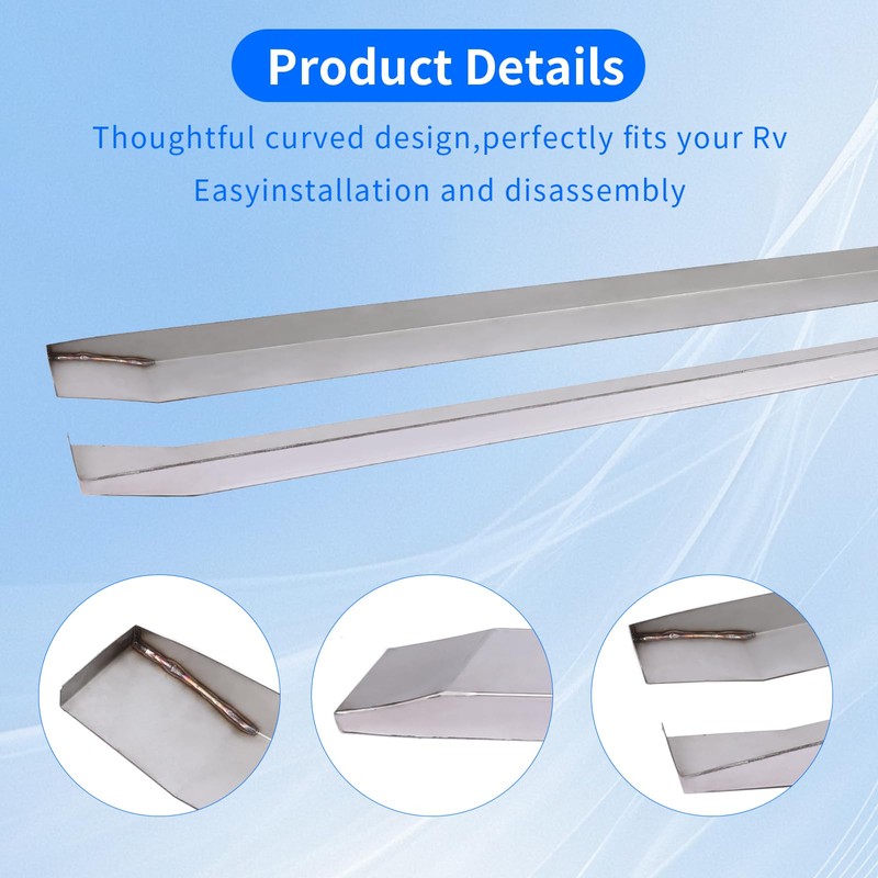 Upgraded Stainless Steel RV Slide Out Ski Set, RV Floor