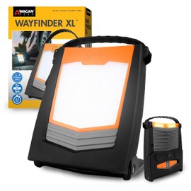 Wagan EL4345 Wayfinder XL 1000 Lumen Rechargeable Work Light Folding Portable LED Light Lantern Worklight for Outdoor Camping Hiking Roadside Emergency Car Repairing and Job Site Lighting
