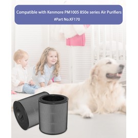2 Pack KF170 Replacement Filter Compatible with Kenmore PM1005 850e series Air Purifier, Part No. KF170, H13 HEPA and Efficient Activated Carbon Filters