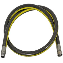 SPARES2GO Universal 'Micropoint' Oven Cooker Gas Supply Hose Pipe (5ft 1/2 inch, Straight Bayonet, BS EN14800 CE)