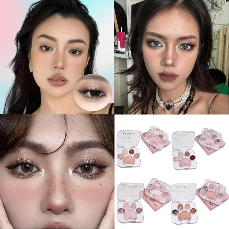 Cat Claw Eyeshadow Palette, Pearl Mat, Fine Powder, Korean Style,