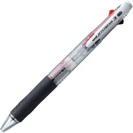 jetstream Set of 3 3 Colour Ballpoint Pen - 0.38 mm, Black Blue Red Ink, Transparent (SXE3-400-38)