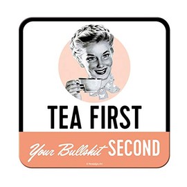 Nostalgic-Art Tea First 46153 Coaster, Steel