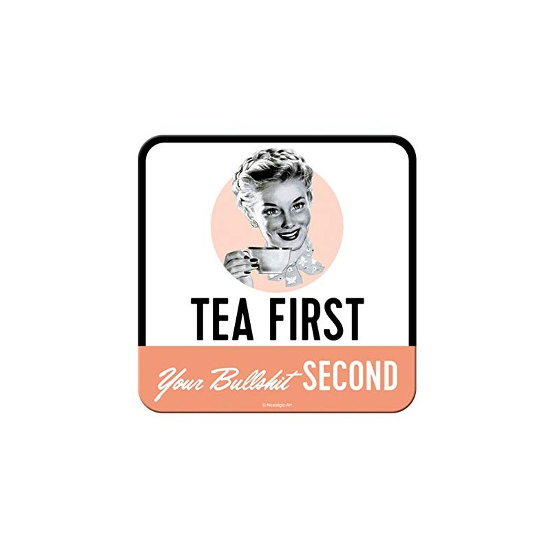 Nostalgic-Art Tea First 46153 Coaster, Steel