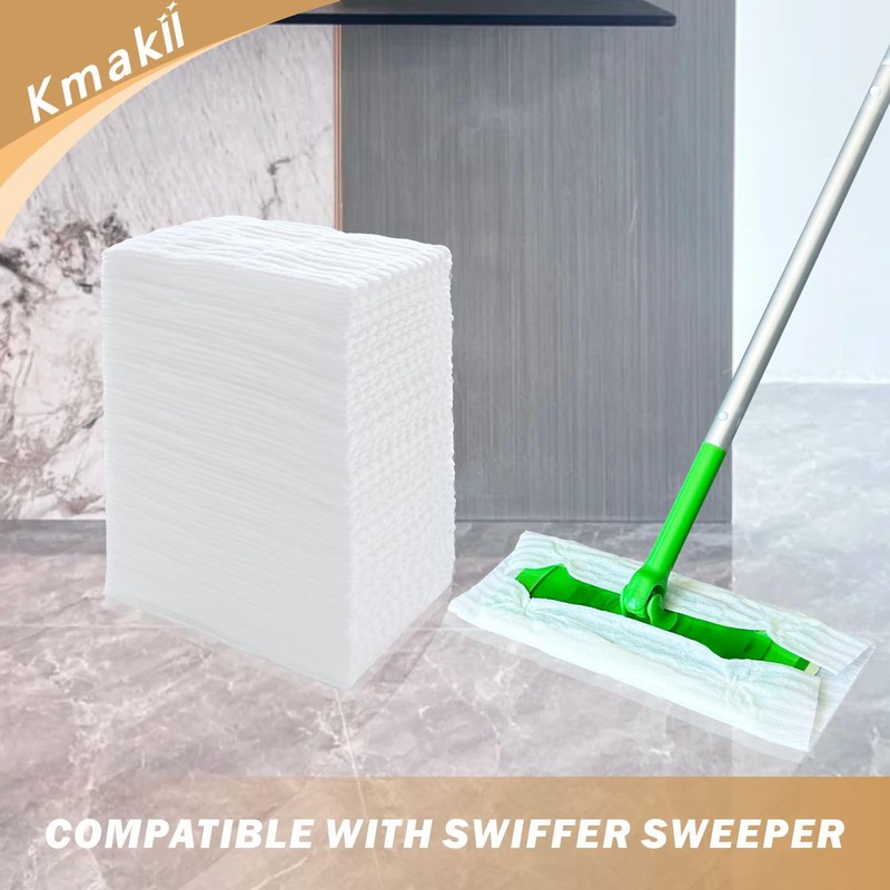 KMAKII Dry Dusting Cloths,Dry Sweeping Cloths,Dry Mop Refills Sweeper Disposable