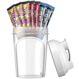 G FUEL Starter Kit | Shaker Cup + Powdered Single-Serving Energy Stick Packs:_Winter White Starter Kit