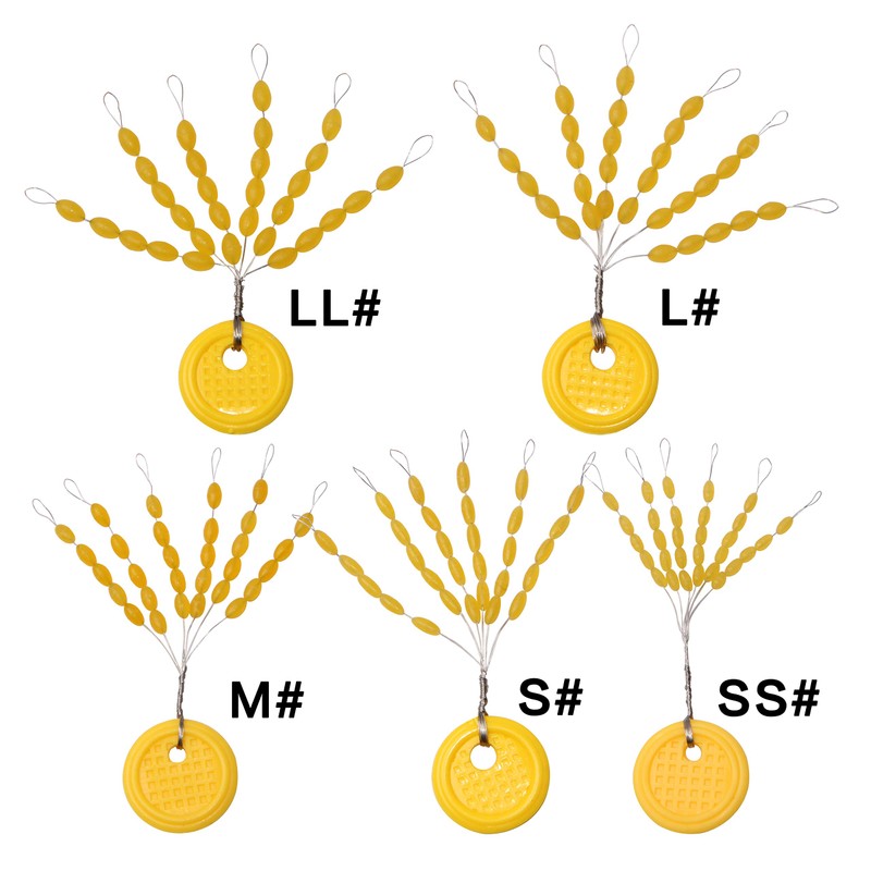 450pcs Rubber Fishing Bobber Stopper 15 Set 30-in-1 Float Stops