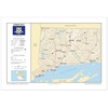 13x19 Connecticut General Reference Wall Map - Anchor Maps USA