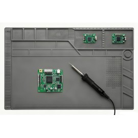 Kaisiking Magnetic Repair Work Mat Large Silicone Soldering Mat Heat Resistant 932°F Solder Mat for Soldering, Electronics, Computer Cellphone Repair, BGA Soldering Gun Iron Workbench Protection S180