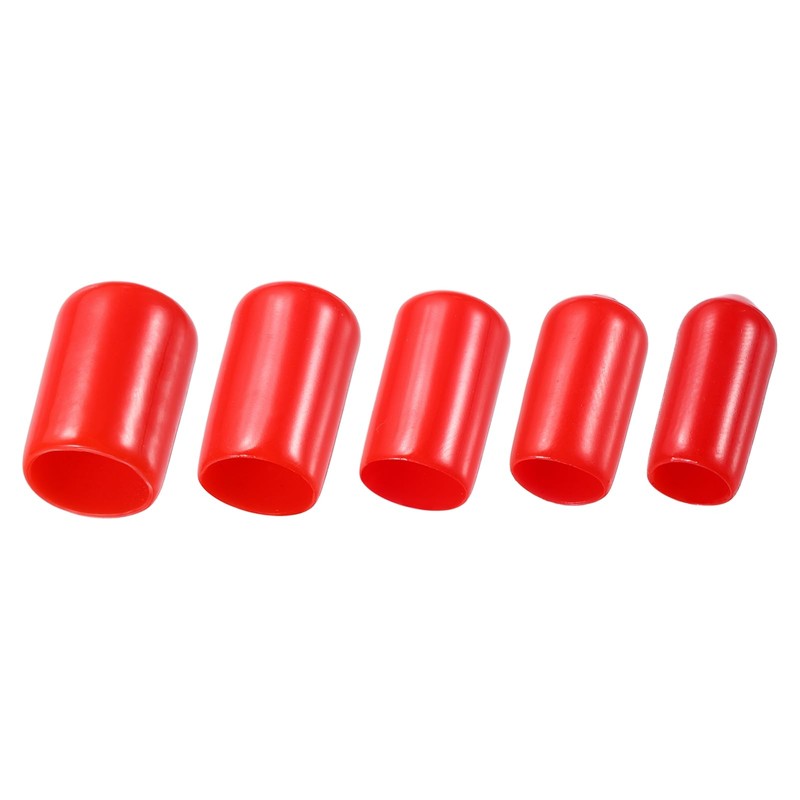 sourcing map 50pcs Round Rubber End Caps Protective Caps 8mm
